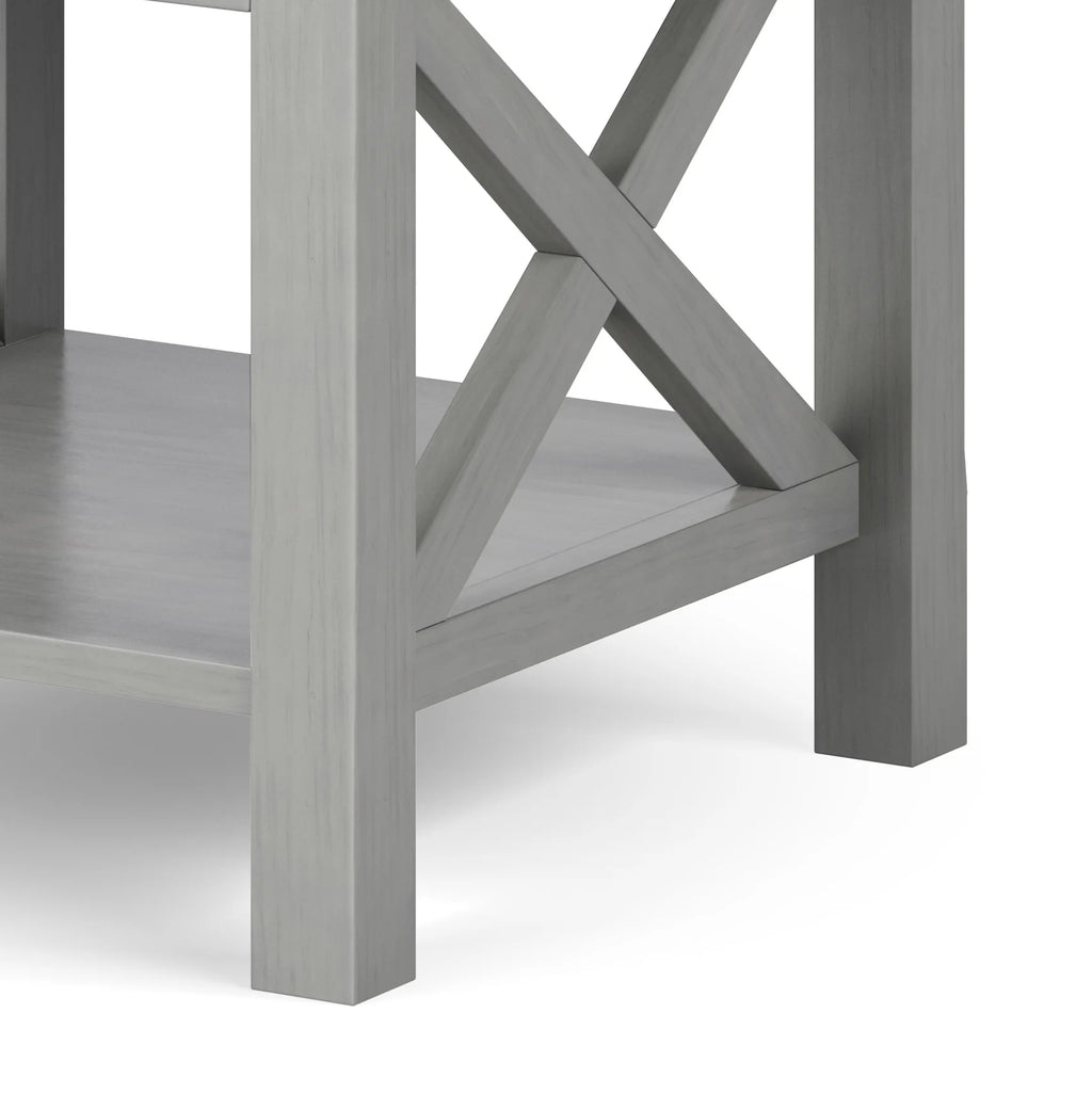 Fog Gray Square End Side Table S459