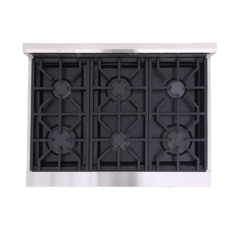 36 in. 5.5 cu. ft. Gas Range with Convection Oven in Stainless Steel R884532
