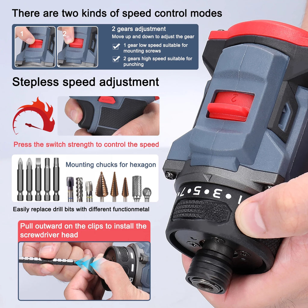 21V Brushless Motor Electric Screwdriver 55Nm Torque F228