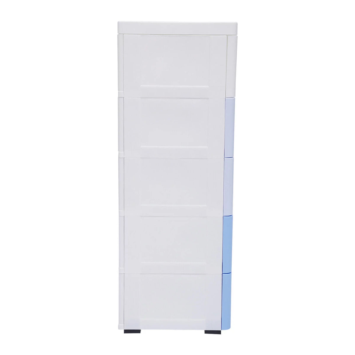 5 Plastic Drawers Dresser with Wheels Gradient Blue X51748