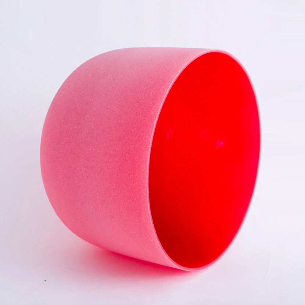 Frosted Red Crystal Singing Bowl 10 inch O855