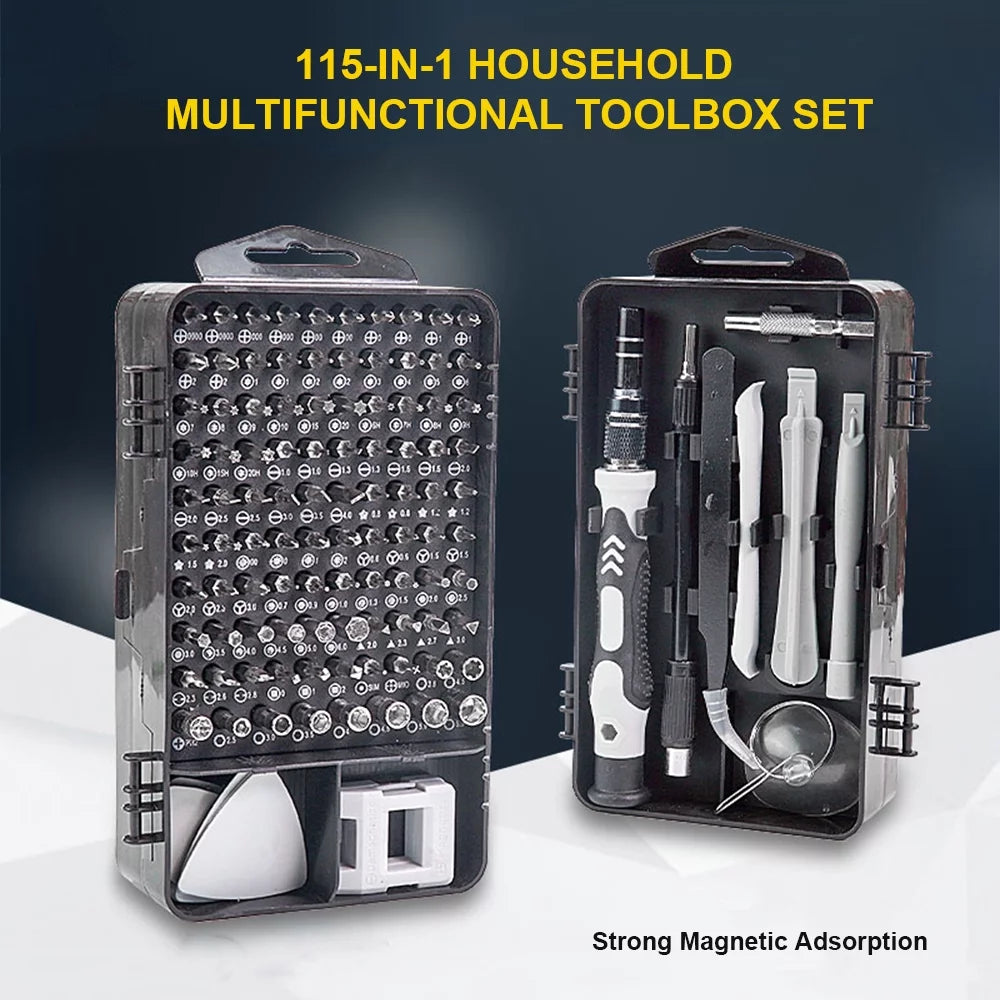 115-In-1 Household Toolbox Set with 98 Bits Q909