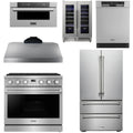 36 Gas Range, Range Hood, Refrigerator, Dishwasher, Microwave and Wine Cooler E59669