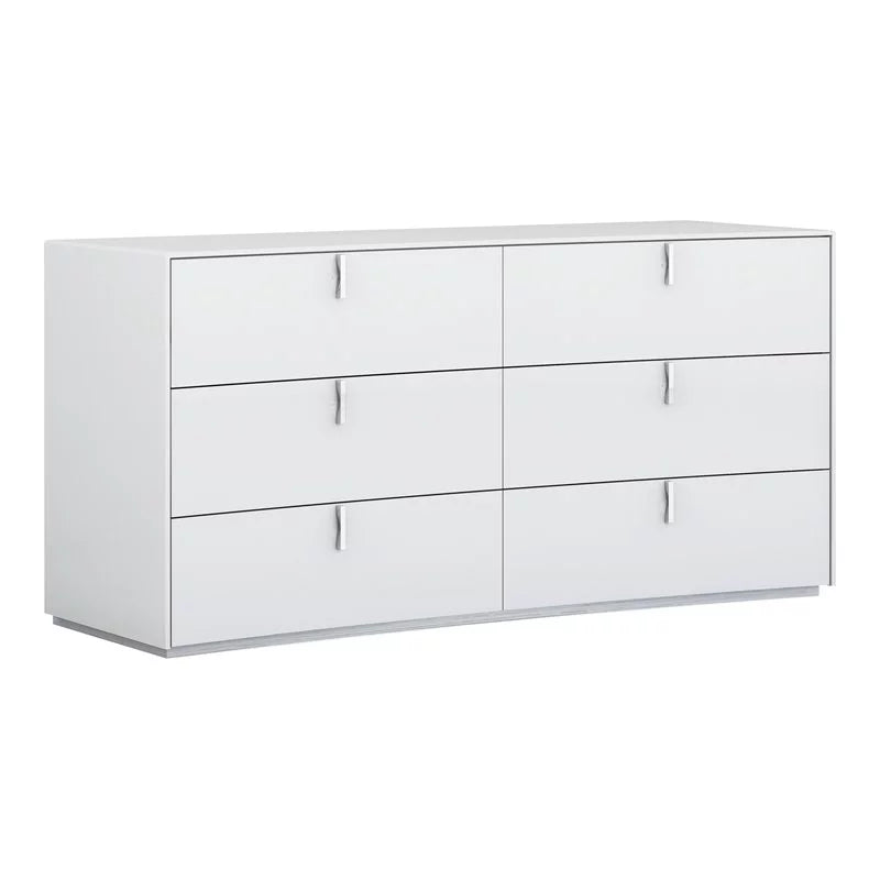 Gloss White Lacquer Wood Dresser J7733