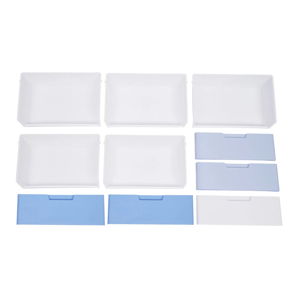 5 Plastic Drawers Dresser with Wheels Gradient Blue X51748