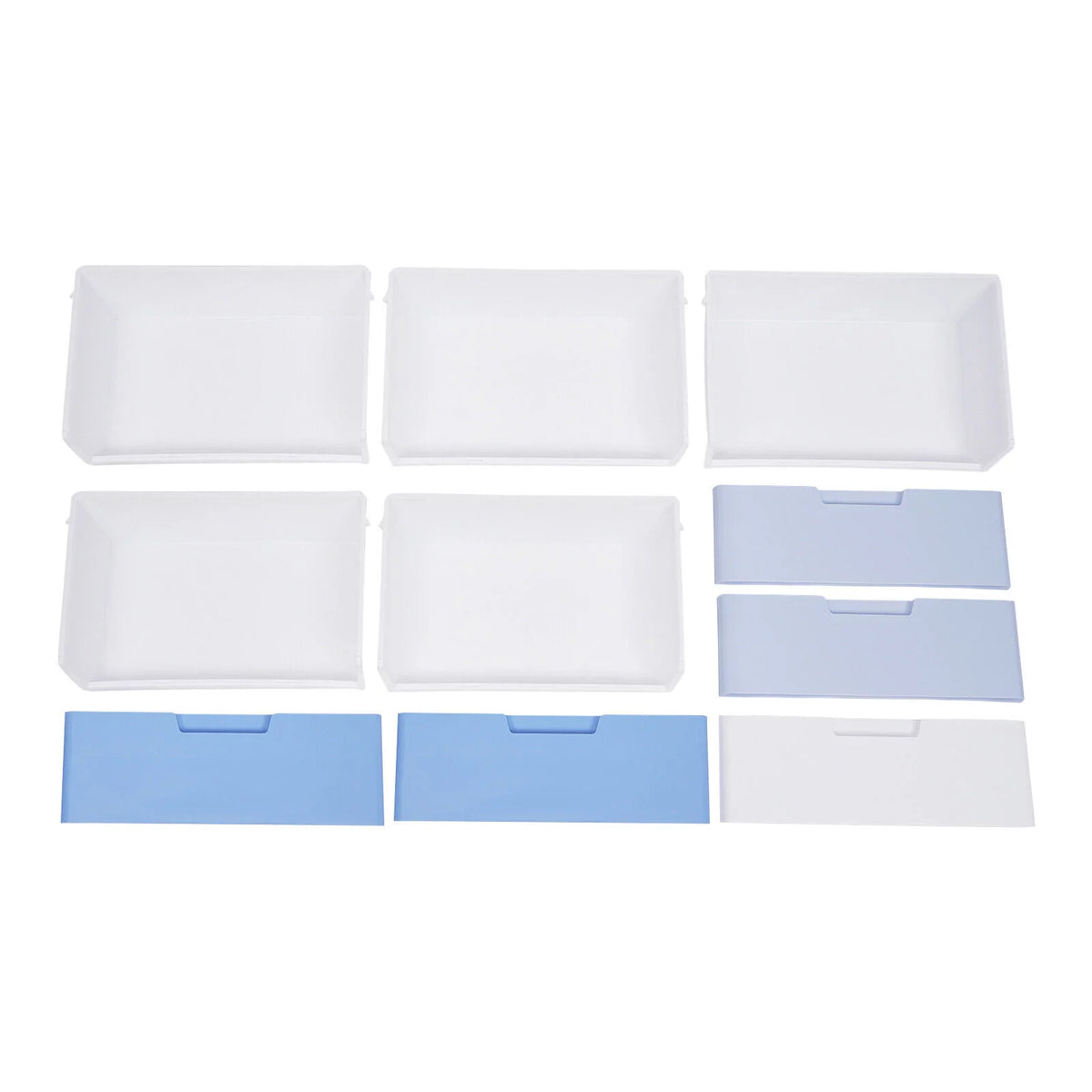 5 Plastic Drawers Dresser with Wheels Gradient Blue X51748