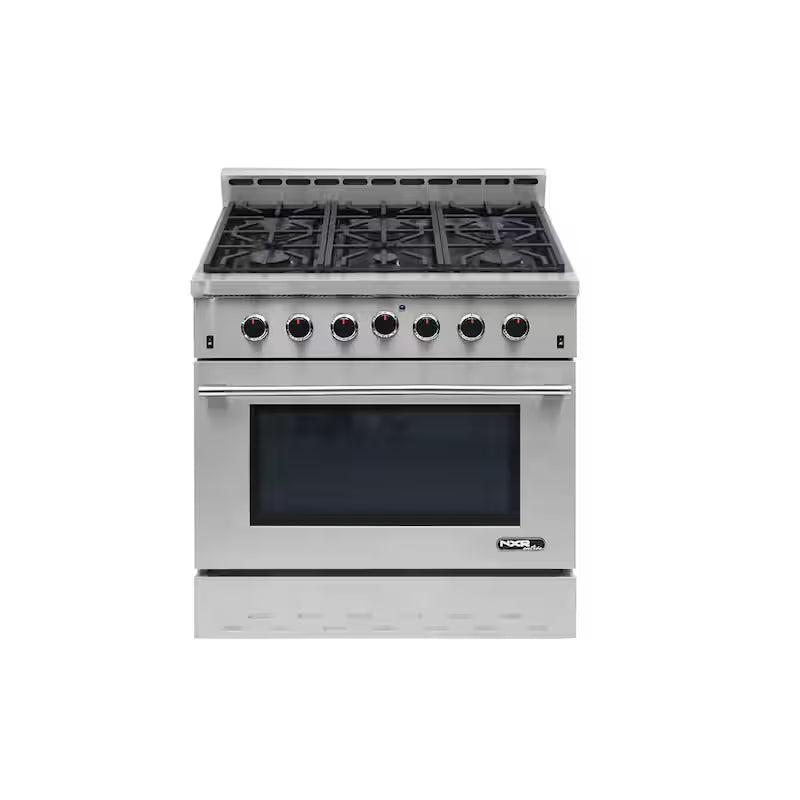 36 in. 5.5 cu. ft. Gas Range with Convection Oven in Stainless Steel R884532