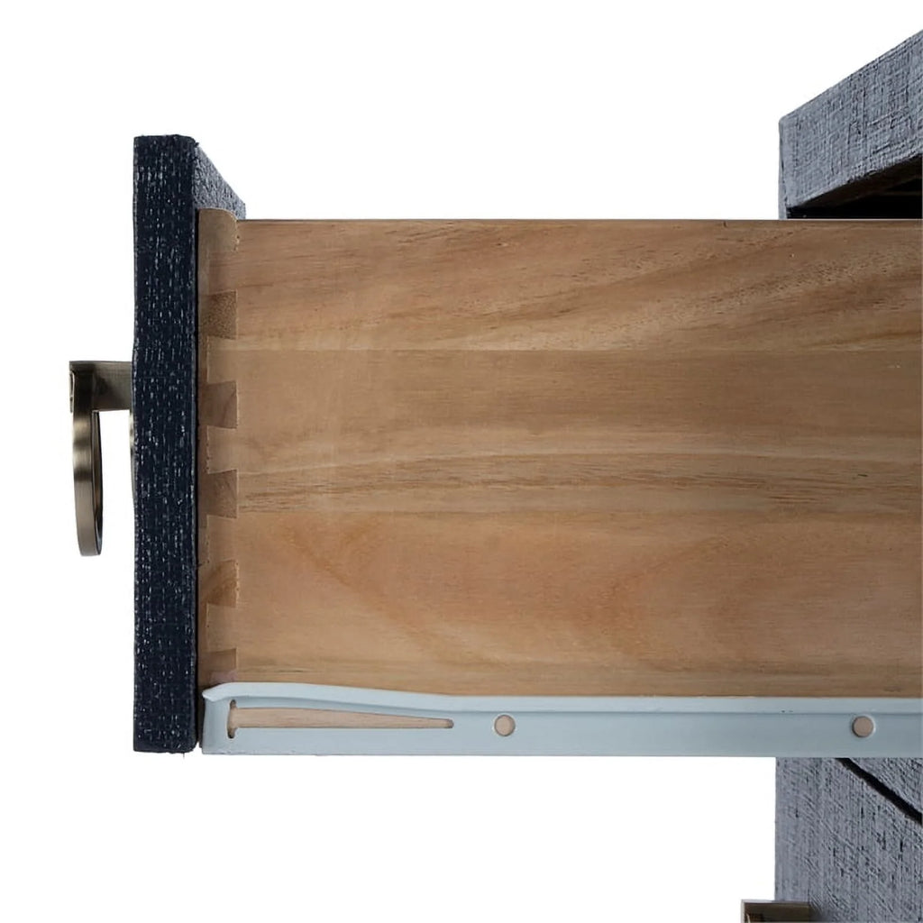 Navy Blue 3 Drawer Wooden Chest K75428