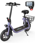 Electric Scooter with Seat, 450W Motor, Foldable J6085