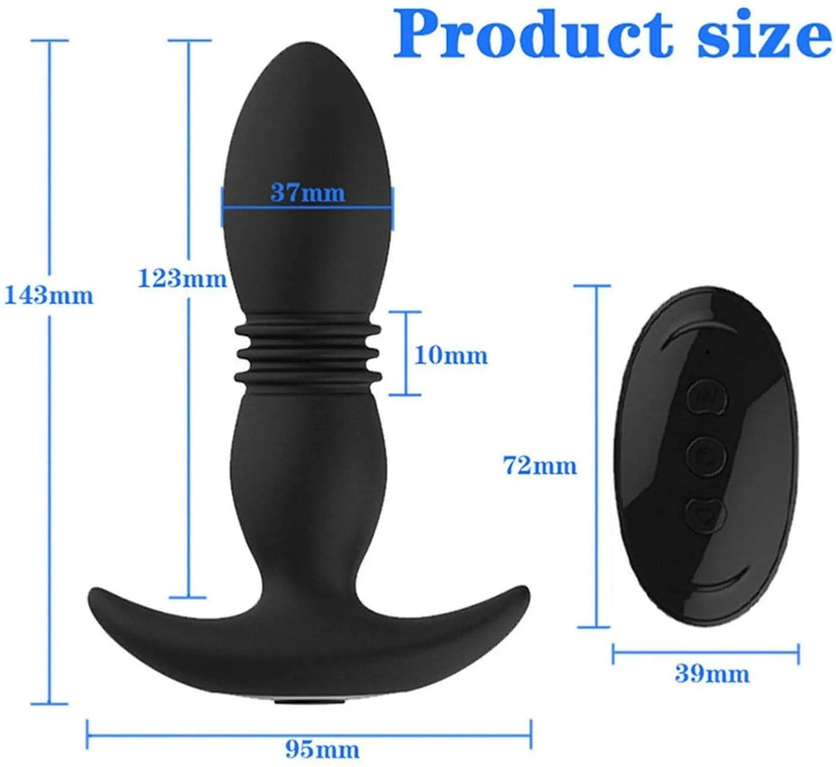 2in 1 Prostate Massager 7 Thrusting Modes Waterproof C2129
