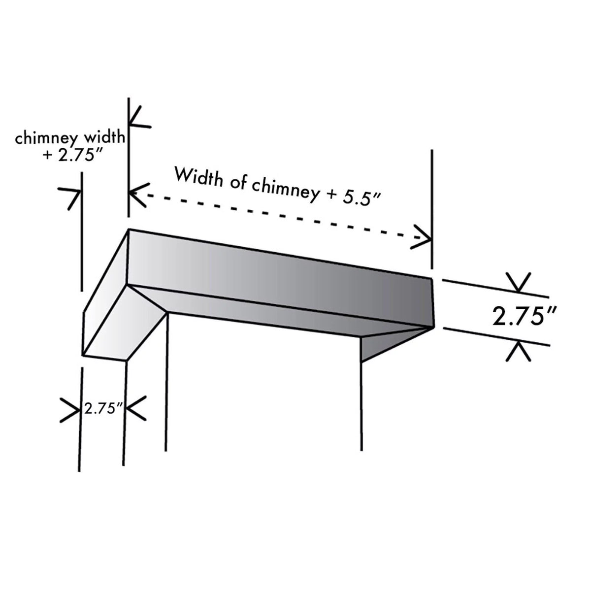 Crown Molding Profile for Wall Mount Range Hood K574842