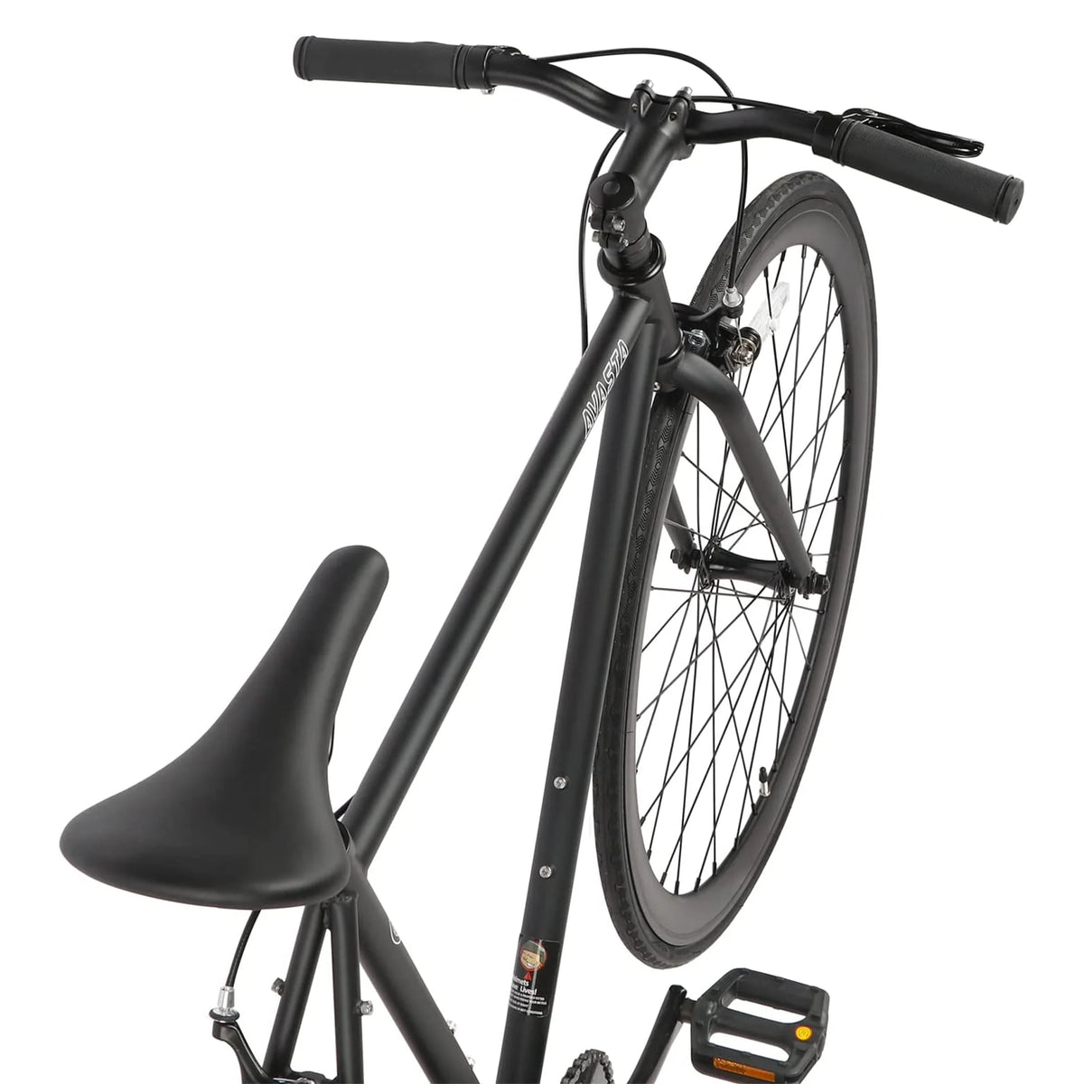 700C 58 In Single Speed Fixed Gear Bike, Black M614772
