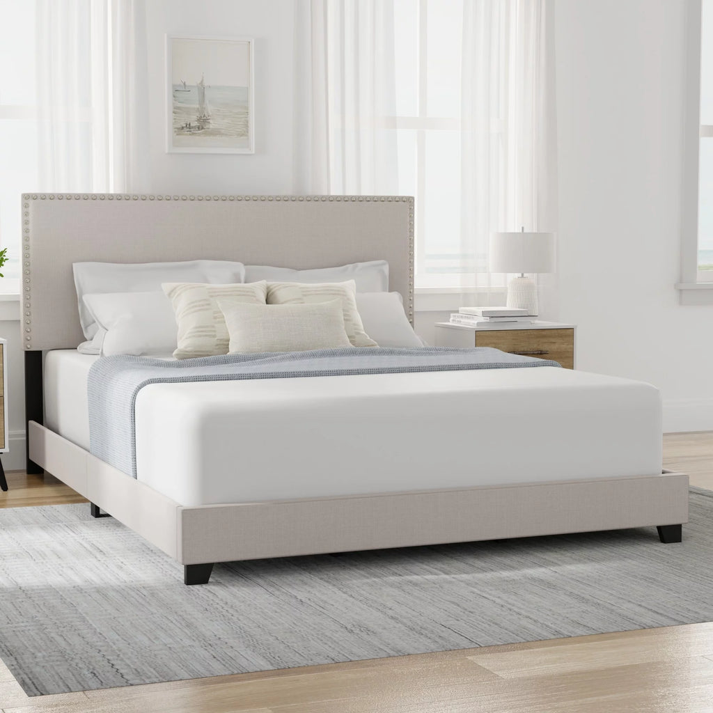 Charcoal Fabric Upholstered Queen Bed M67974