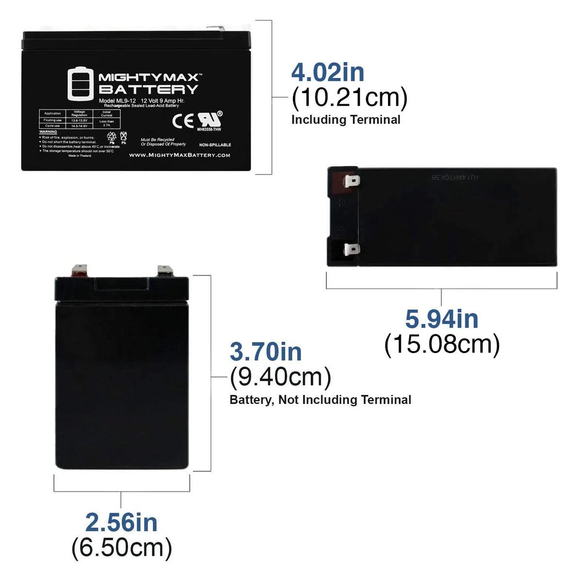 12V 9AH Replacement Battery D44634