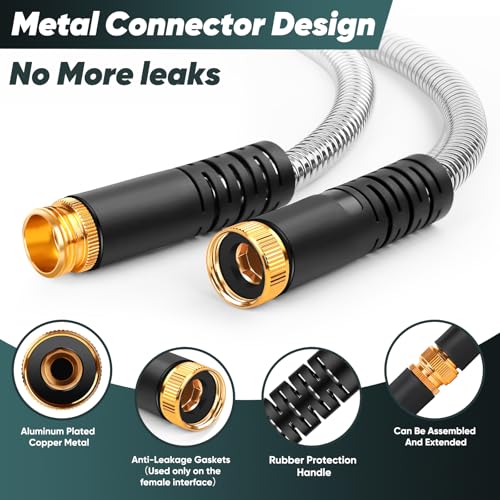 75 FT Kink-Free Garden Hose with 10-Function Nozzle Q13078