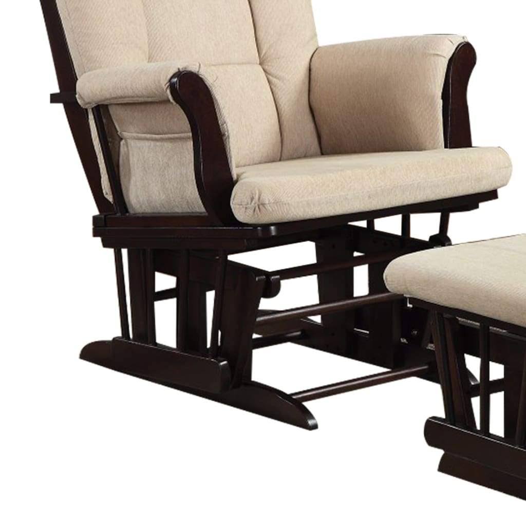 Beige Glider with Ottoman Z402