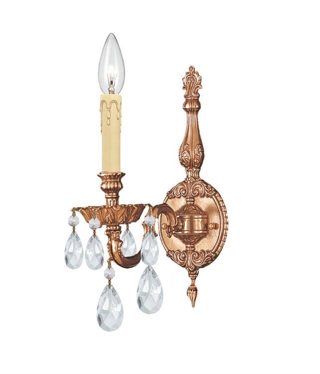 1 Light Olde Brass Crystal Cast Brass Wall Mount Q239825