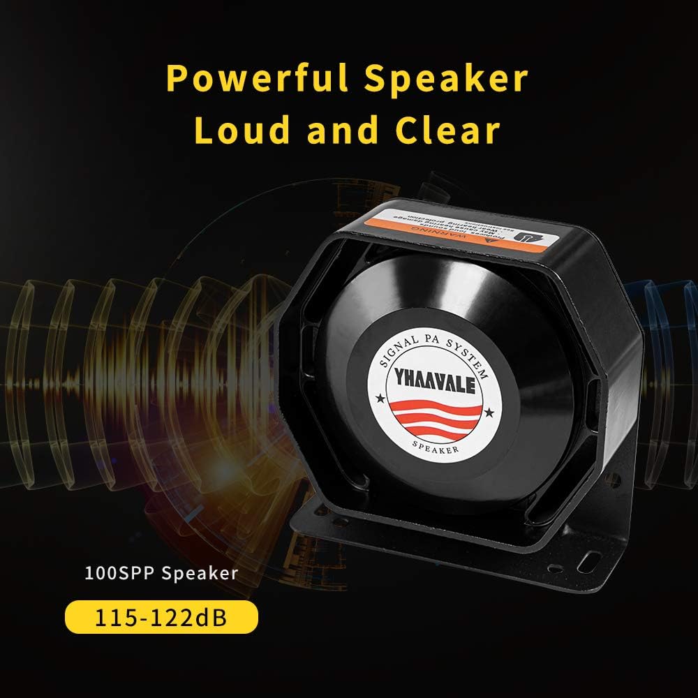 Car Police Siren PA System with 2pcs Metal Speaker F978380