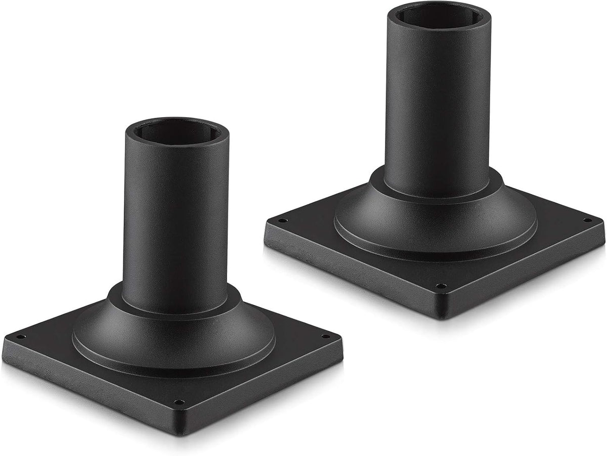Black Cast Aluminum Pier Mount Base 2 Pack D277