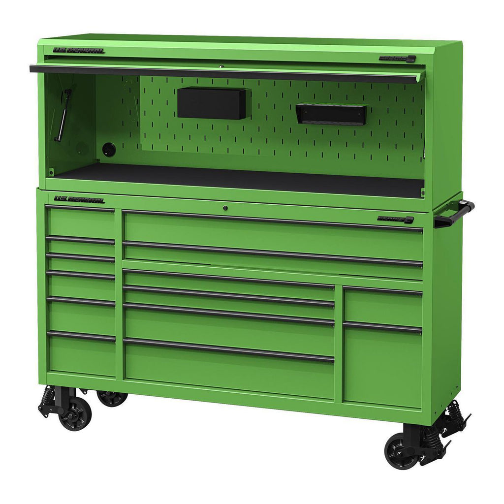 72 in. x 22 in. Green Work Center Hutch Q955