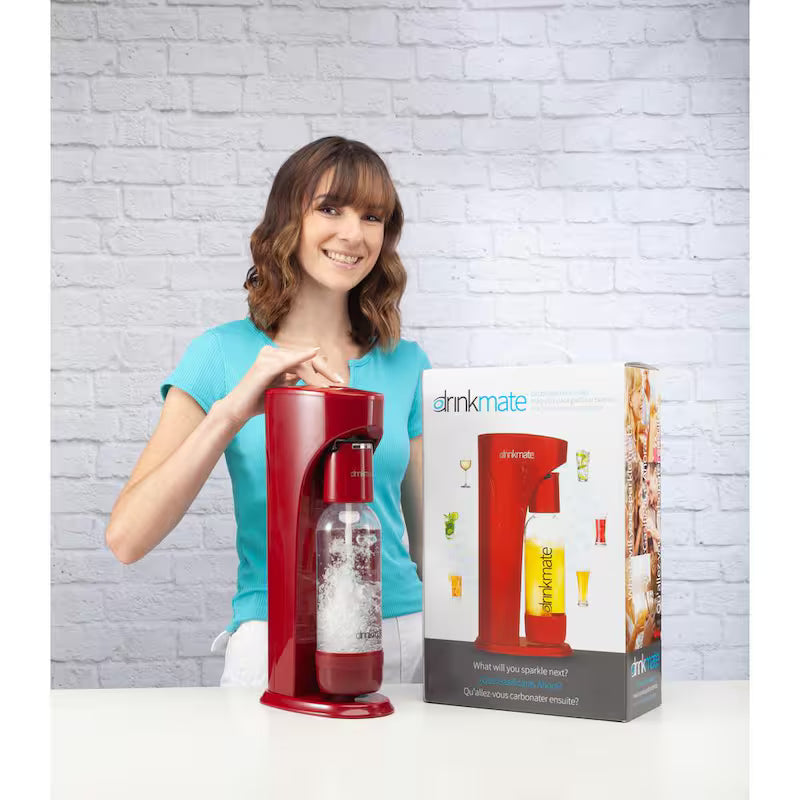 Sparkling Water Soda Maker Machine with 3 60L CO2 Cartridge, 1L and 0.5L Bottles S58411