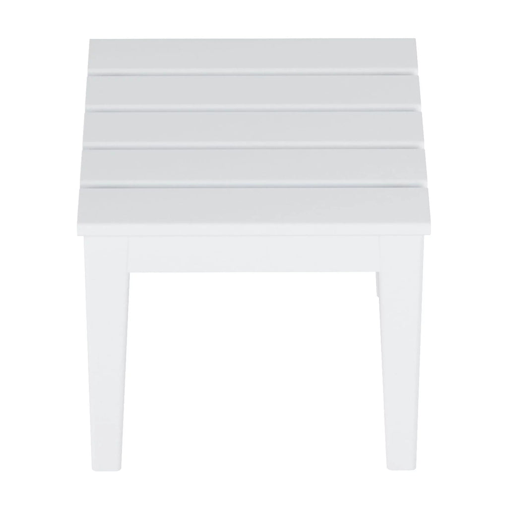 White 18 Inch All Weather Poly Lumber Outdoor Side Table P998601