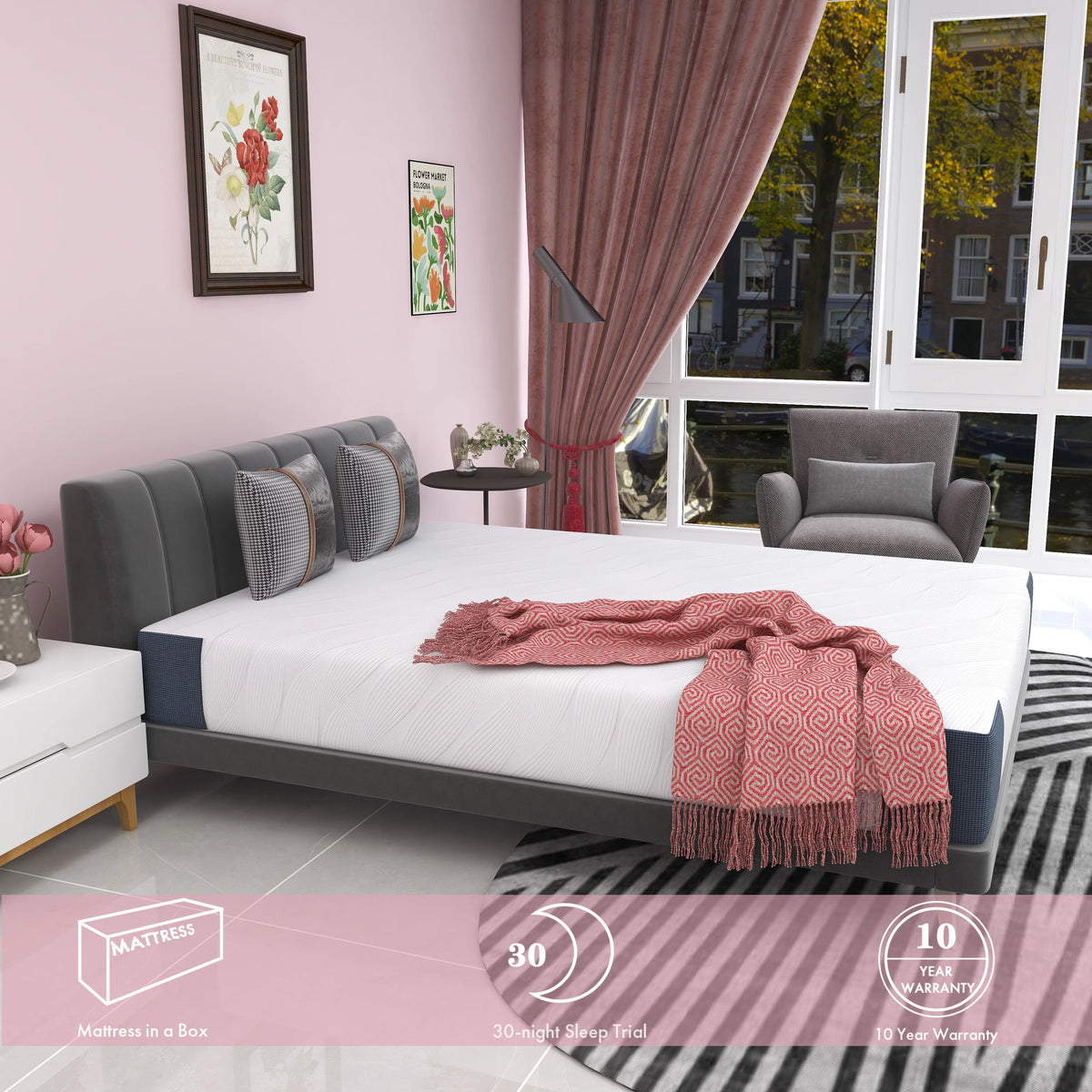 King Size Hybrid Memory Foam Mattress W720