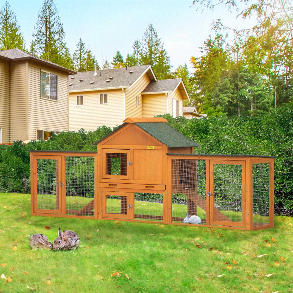 82L Extra-Large Wooden Rabbit Cage With Double Runs G159