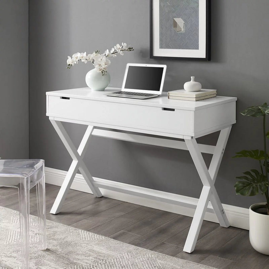 White Lift Top Writing Desk Q365466
