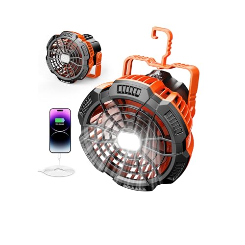 15000mAh Portable Camping Fan with Lantern J982055