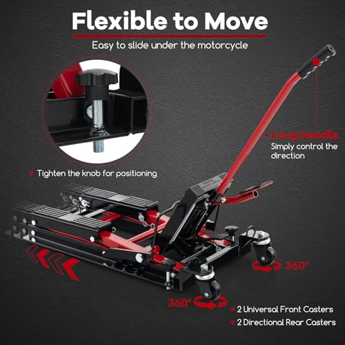 1500 LBS Hydraulic Motorcycle Lift with Footplates G8179