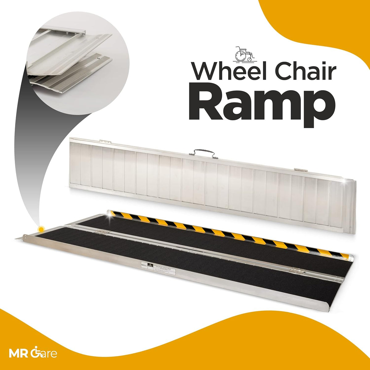 Portable Lightweight Foldable Wheelchair Ramp with Handle 6FT Z474705