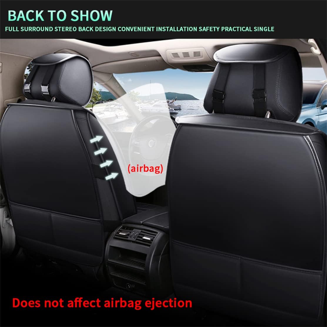 Car Seat Covers 5-Seat Black Blue X3091