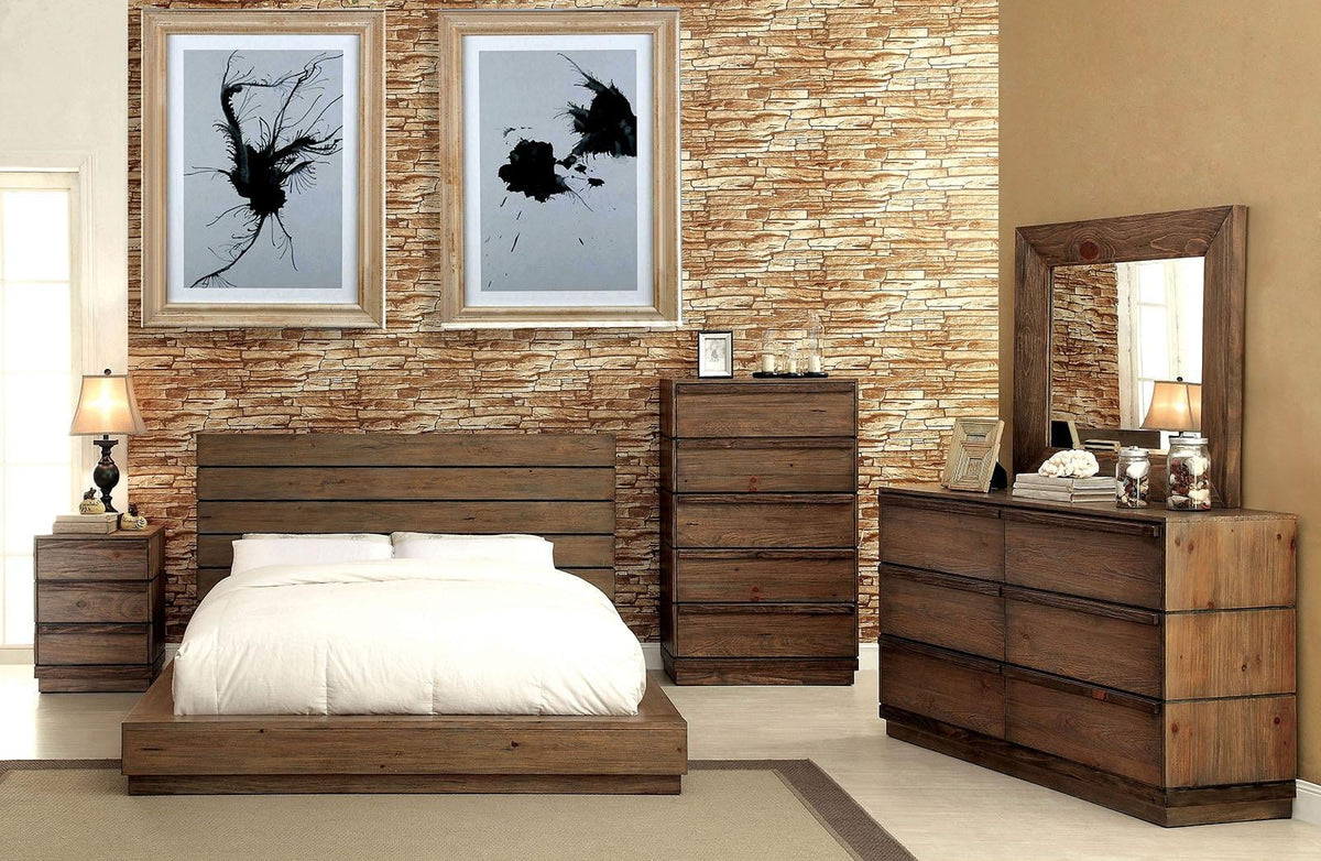 Solid Wood King Bedroom Set 5pcs T5051