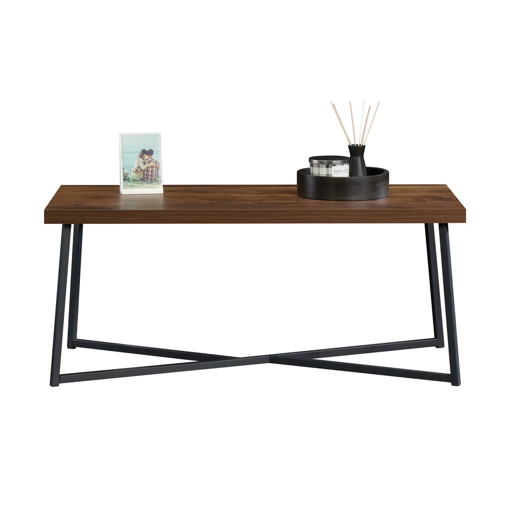 Metal Coffee Table, Grand Walnut Finish Q40880