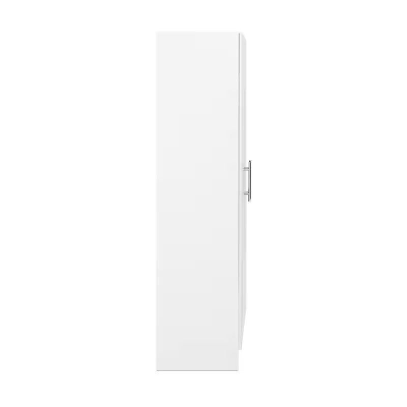 White Wood Freestanding Garage Cabinet U85079