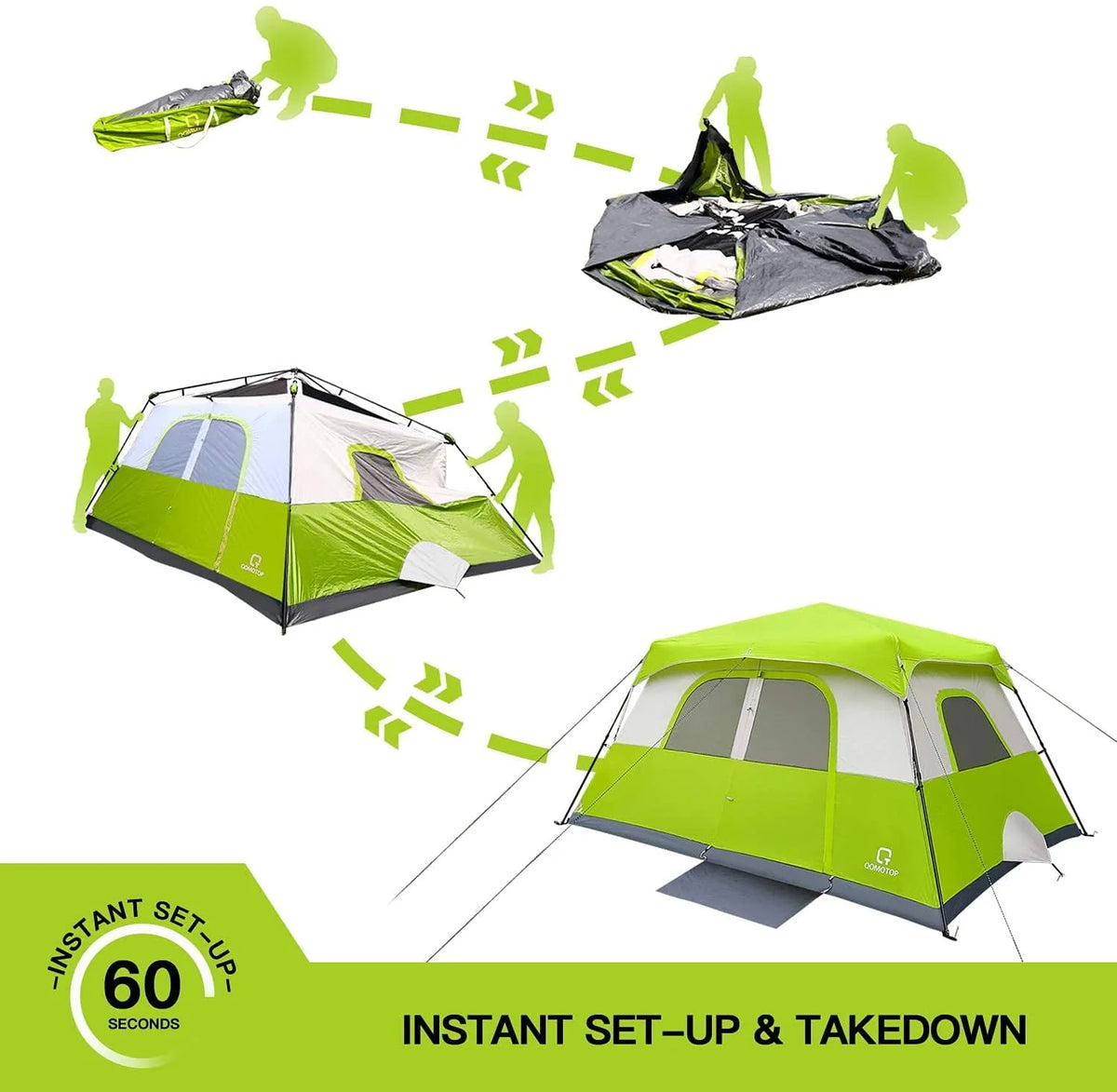 8 Person Instant Waterproof Camping Tent L1580