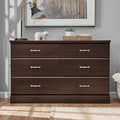 6 Drawer Espresso Dresser R104