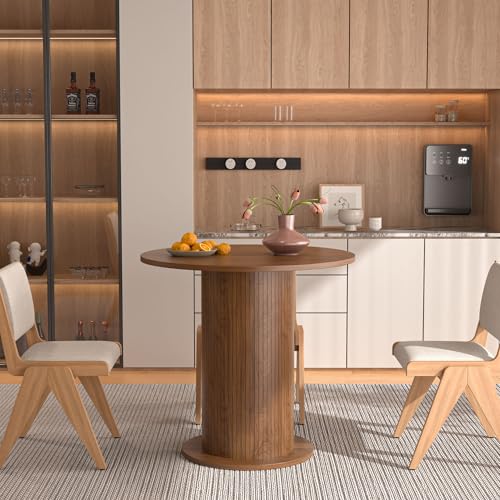 Round Dining Table for 2 with Wood Strip Base E646353