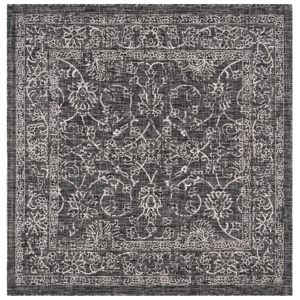 Black Ivory Round Indoor/Outdoor Area Rug N500009