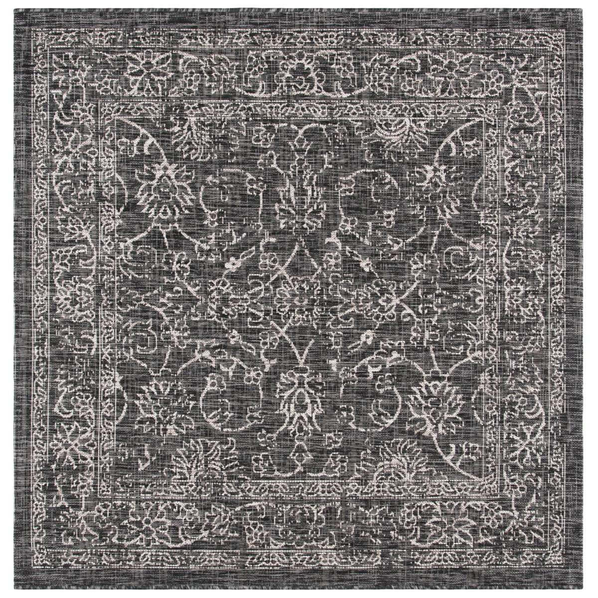 Black Ivory Round Indoor/Outdoor Area Rug N500009