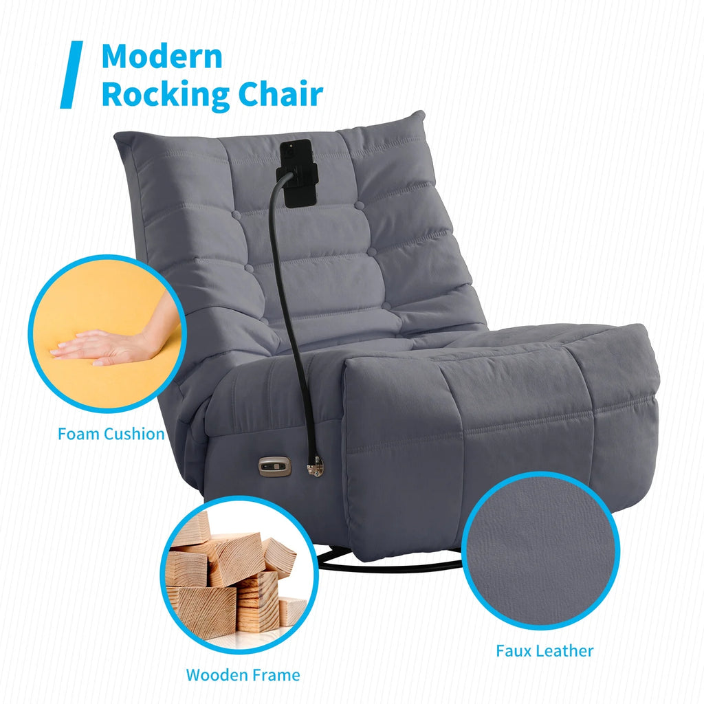 Oversized Swivel Recliner Chair with Voice Control U6585