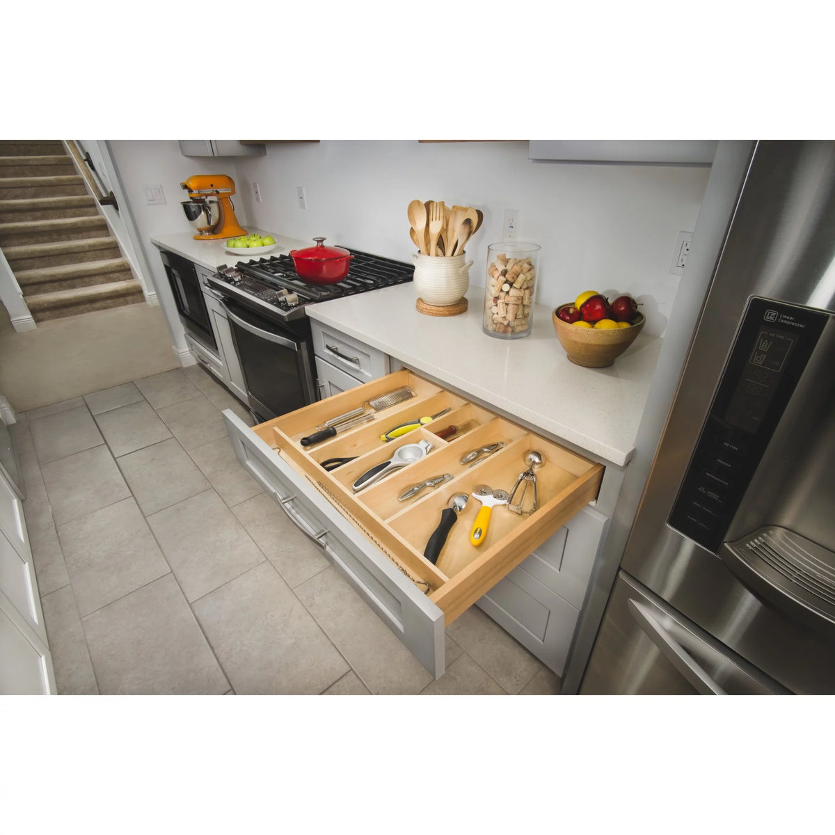 Wood Kitchen Drawer Utility Tray Insert Z62891