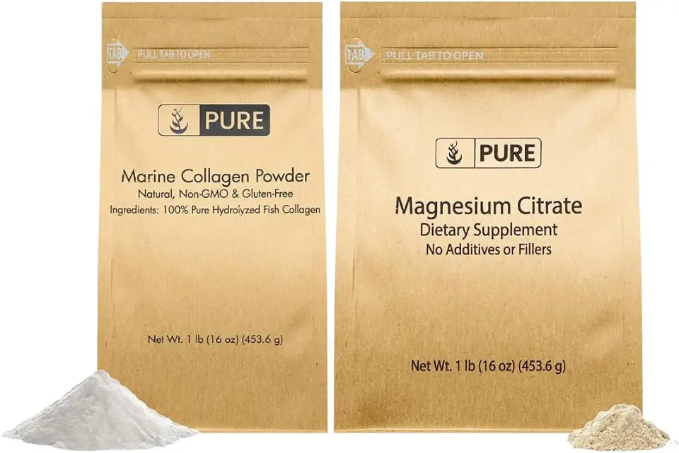 Marine Collagen & Magnesium Citrate Dietary Supplement Powders S2031
