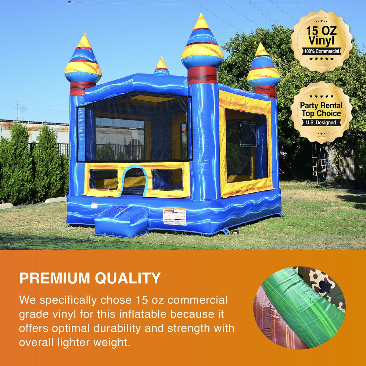Commercial Grade Bounce House with Blower 13x13 E1517