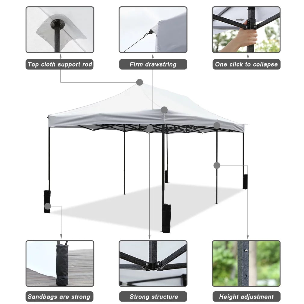 10x20 Pop Up Canopy Tent with Backpack Bag E3318
