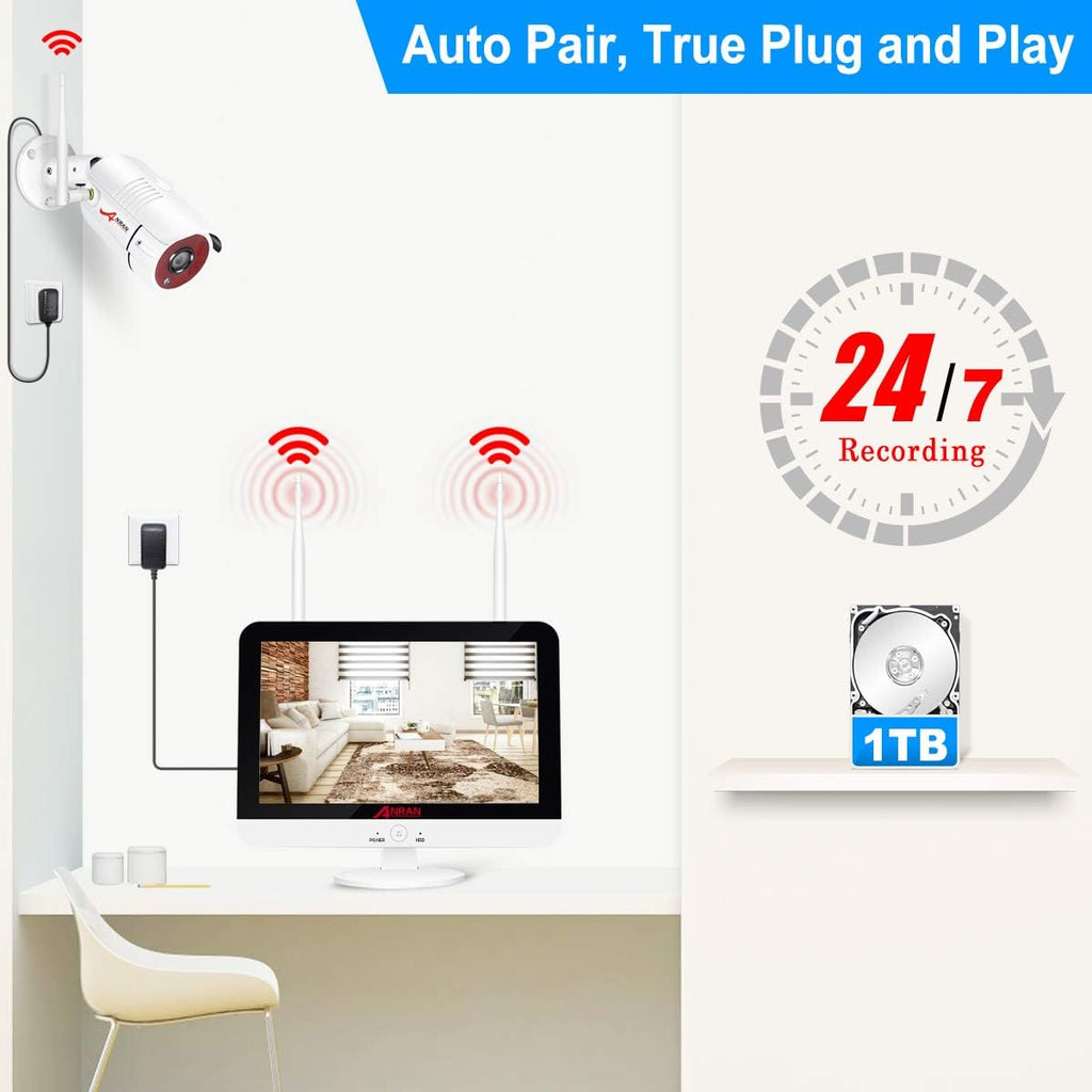 2K 8 Channel Wireless Security Camera System with 1TB Hard Drive R517
