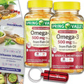500 mg Omega 3 Fish Oil Softgels 60 Ct 2 pk C151609