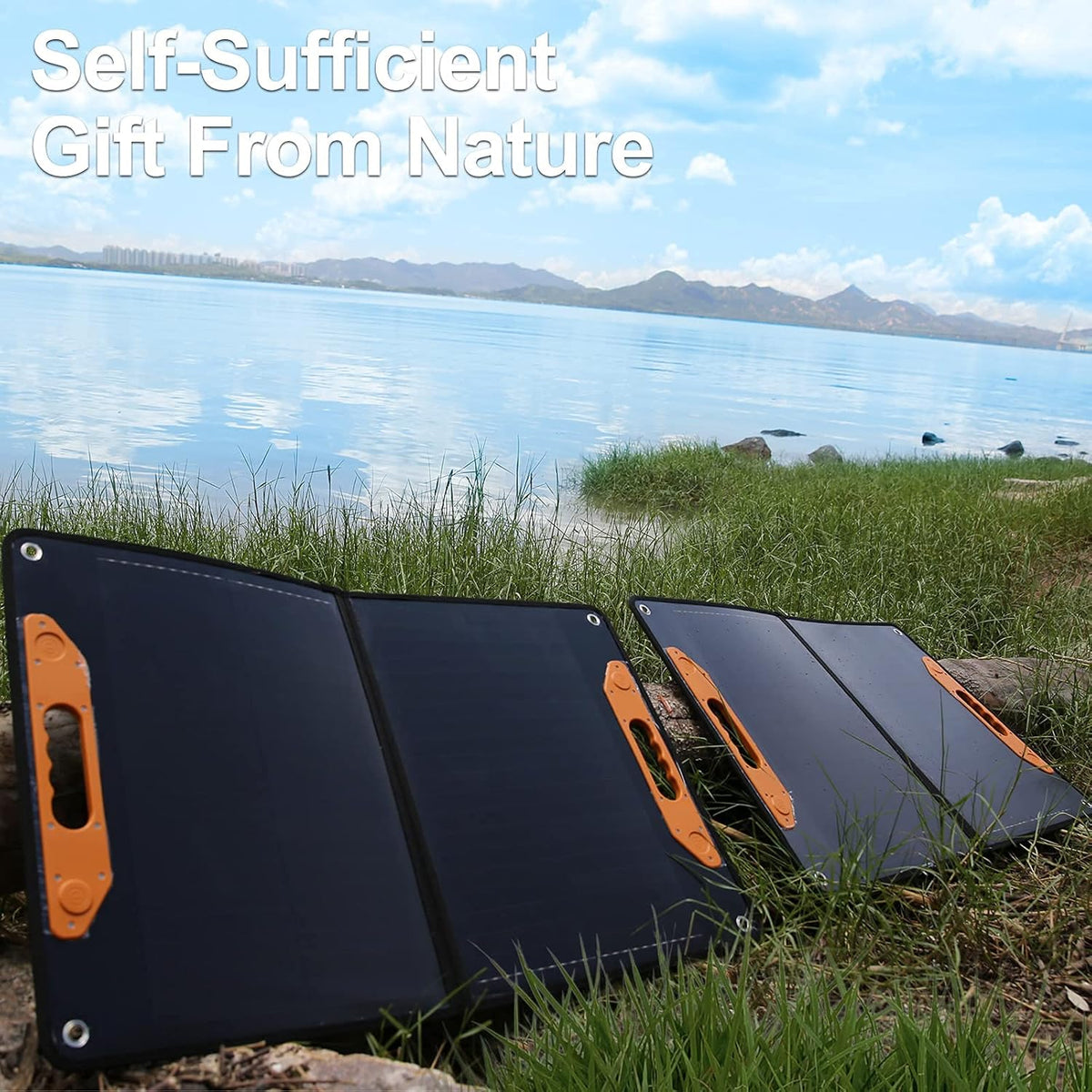 60W Foldable Monocrystalline Solar Panel with Adjustable Kickstand and 3 USB T111