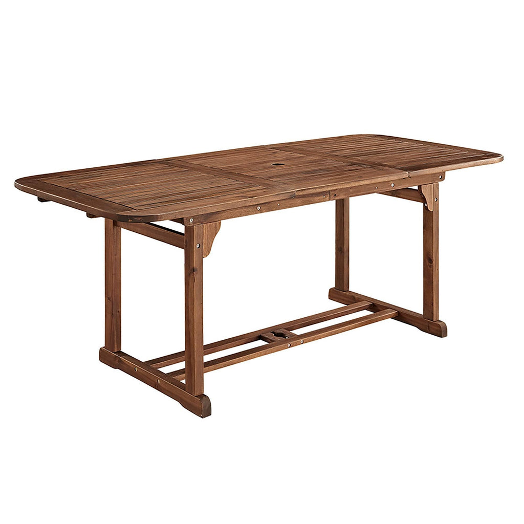 Acacia Wood Patio Butterfly Table Dark Brown Q860